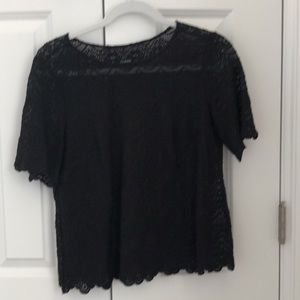 Dark grey lace top